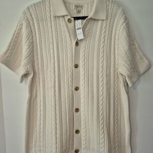 J. Crew Cream Cable Knit Cardigan
